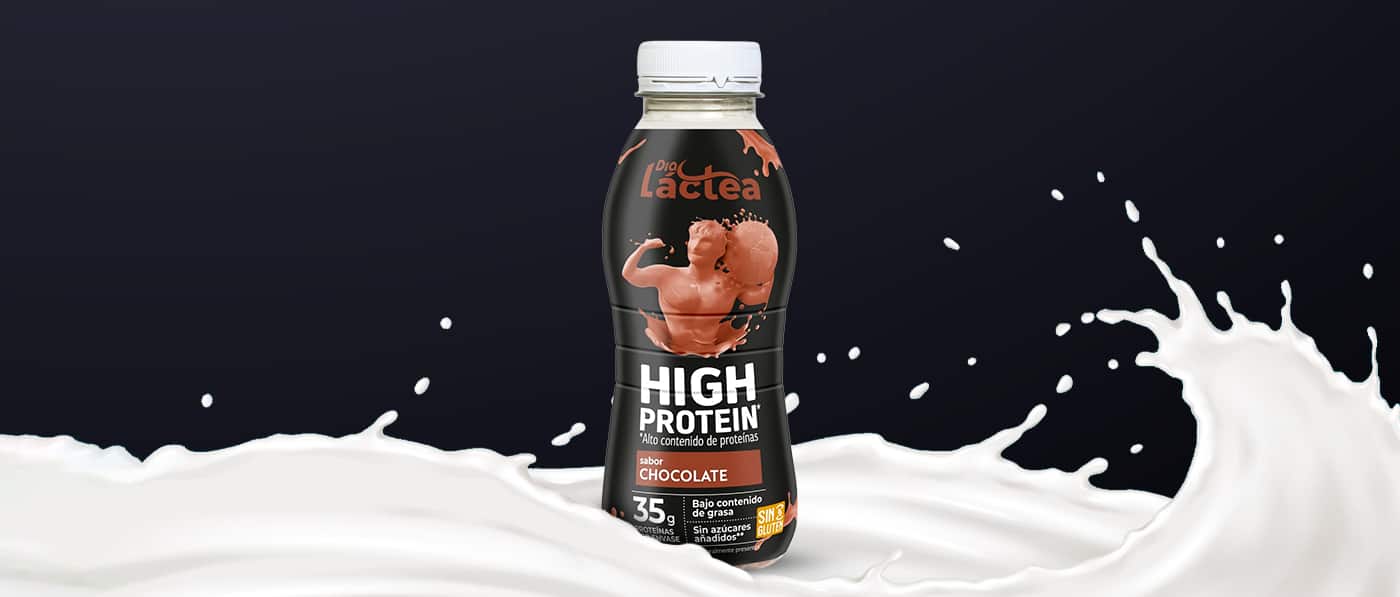 Batido alto en proteínas sabor chocolate